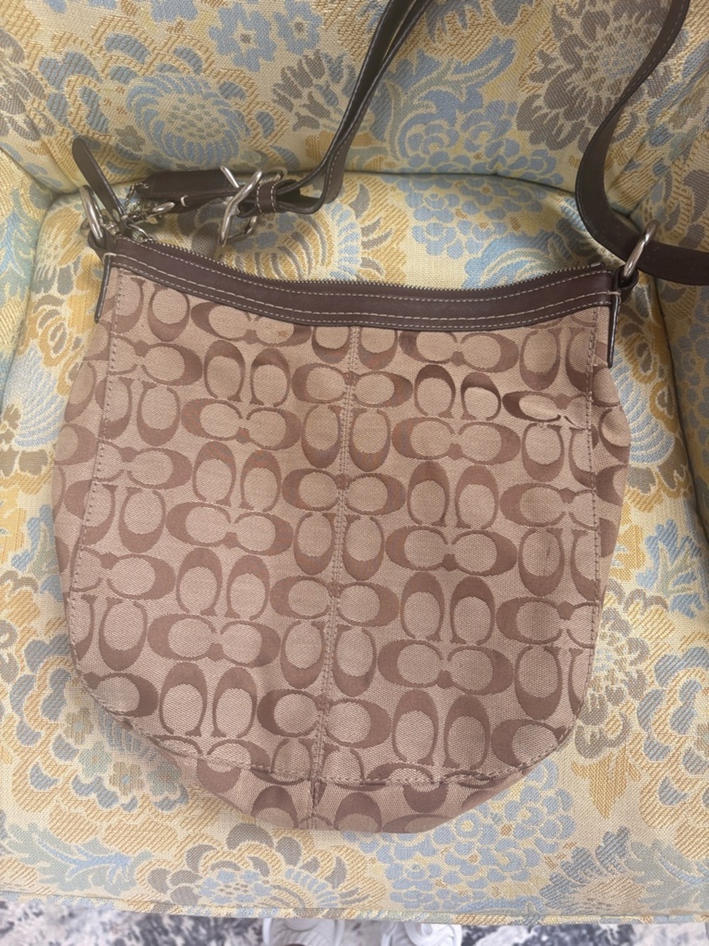 Coach Chelsea Signature Brown Canvas-F14446 Shoulder Tote Bag Purse - Picture 2 of 11
